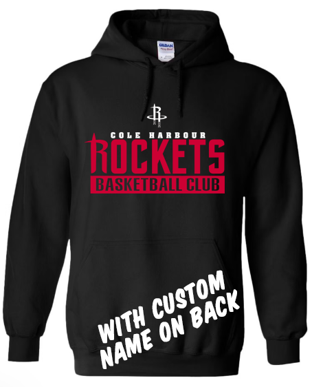 Hoodie - Rockets Hoodie (BLACK) - Custom w/Name on Back