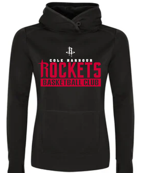 Rockets Hoodie - Ladies Game Day Fleece Black