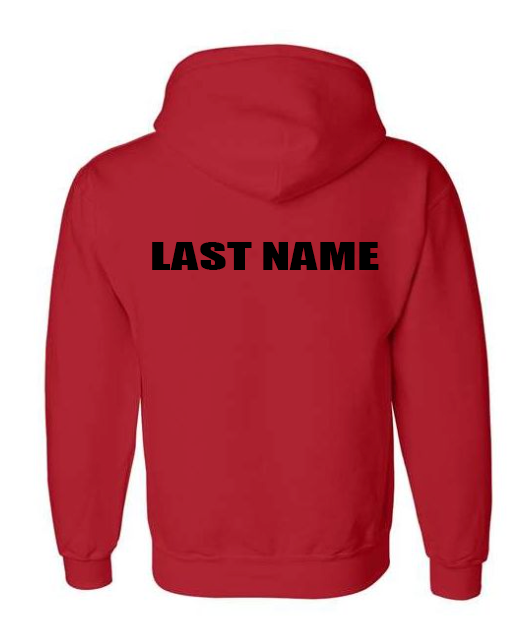 Hoodie - Rockets Hoodie (RED) - Custom w/Name on Back