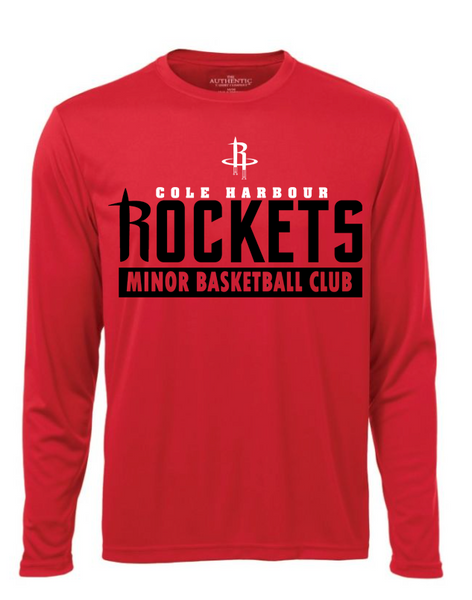 Dry Fit Tee - Rockets Long Sleeve RED