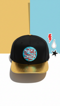 Drop gold snapback cap