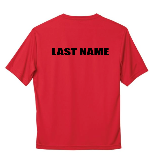 Dry Fit TShirt- Rockets RED With Name