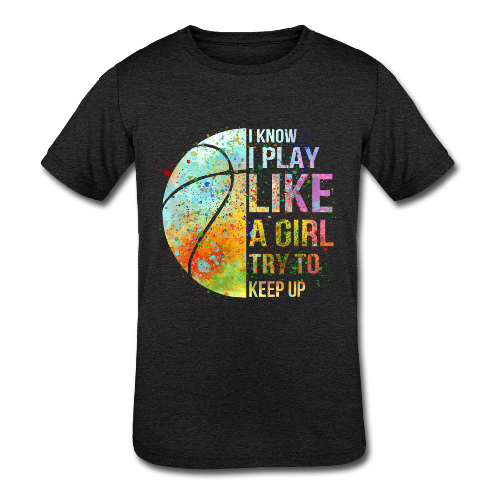 Kids' Tri-Blend T-Shirt - heather black